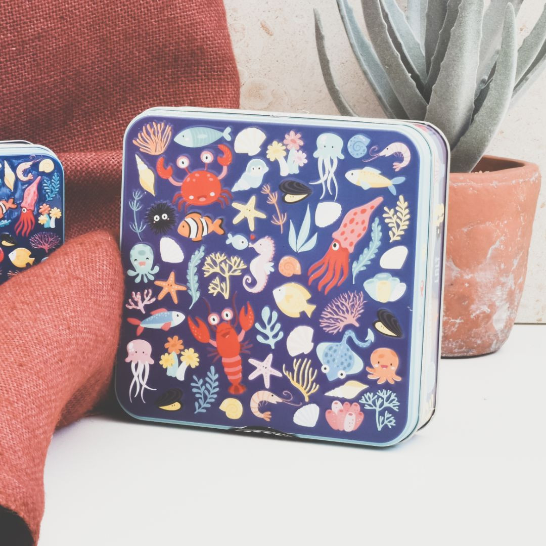 Achat Boite carrée fonds marins Lali biscuits pur beurre en ligne 3 