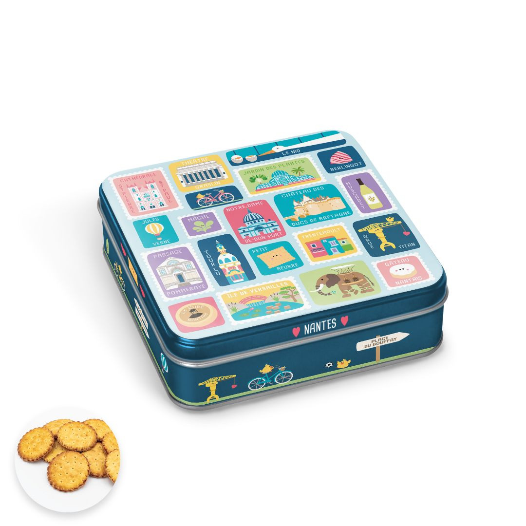 Achat BTE CARREE NANTES LALI BISCUITS PUR BEURRE 130G en ligne 1 