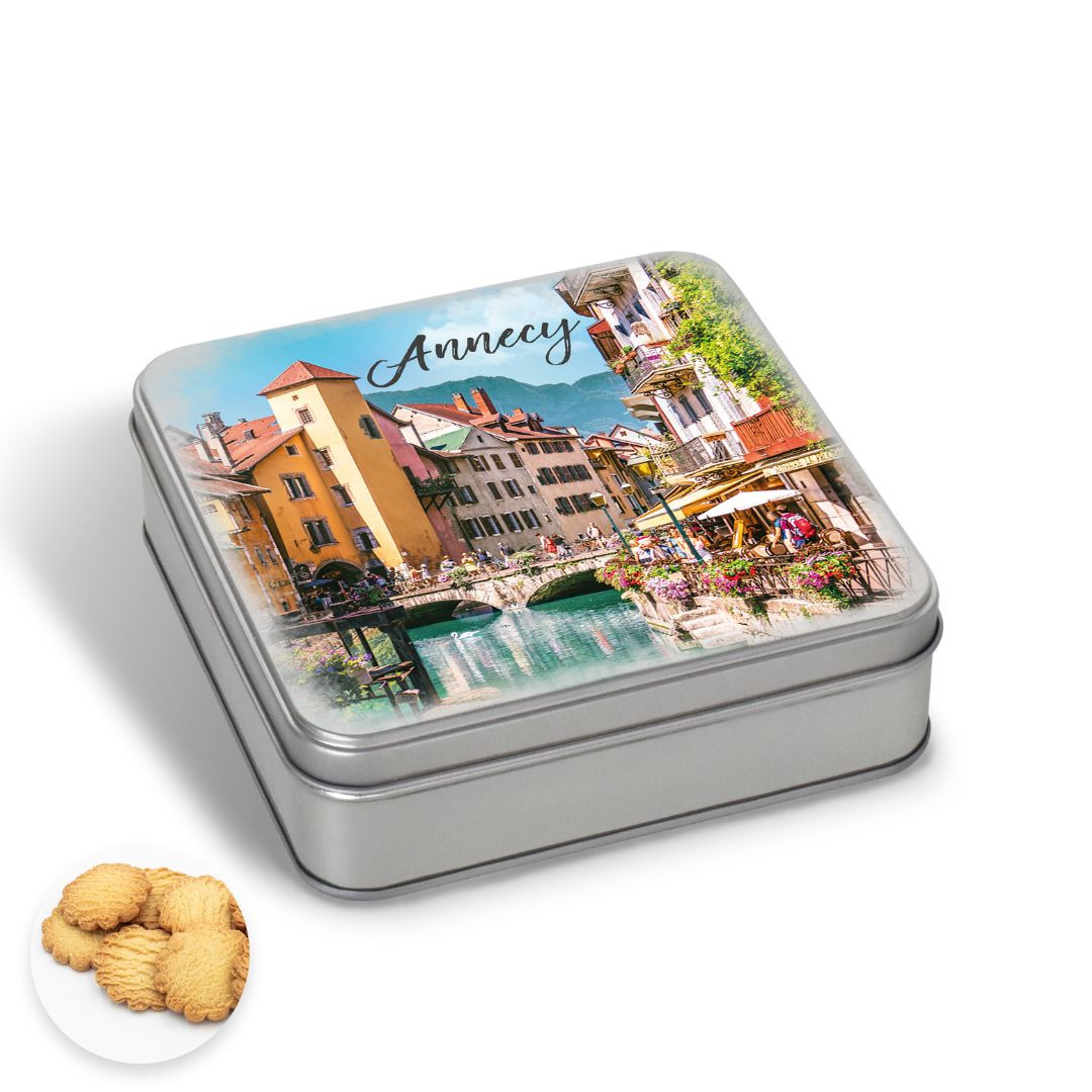 Achat Boîte carrée thiou collection Annecy sablés au beurre des Alpes en ligne 1 
