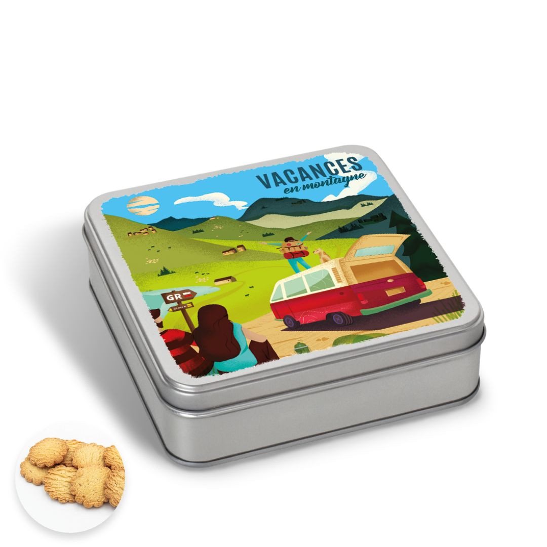 Achat Boîte carrée van collection montagne été sablés au beurre des Alpes en ligne 1 