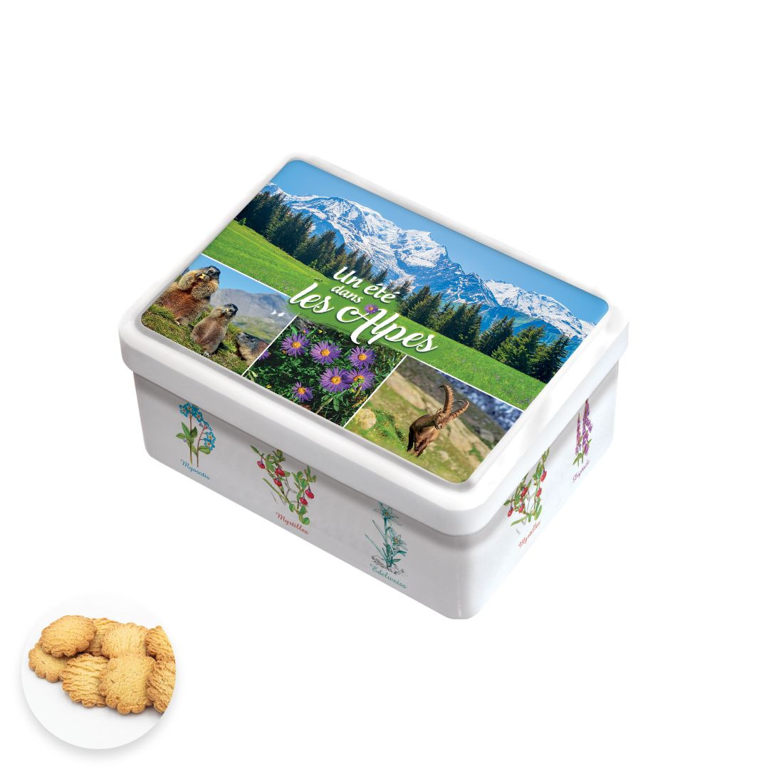 Achat Boite sucrette été dans les Alpes collection montagnes été sablés au beurre des Alpes en ligne 1 