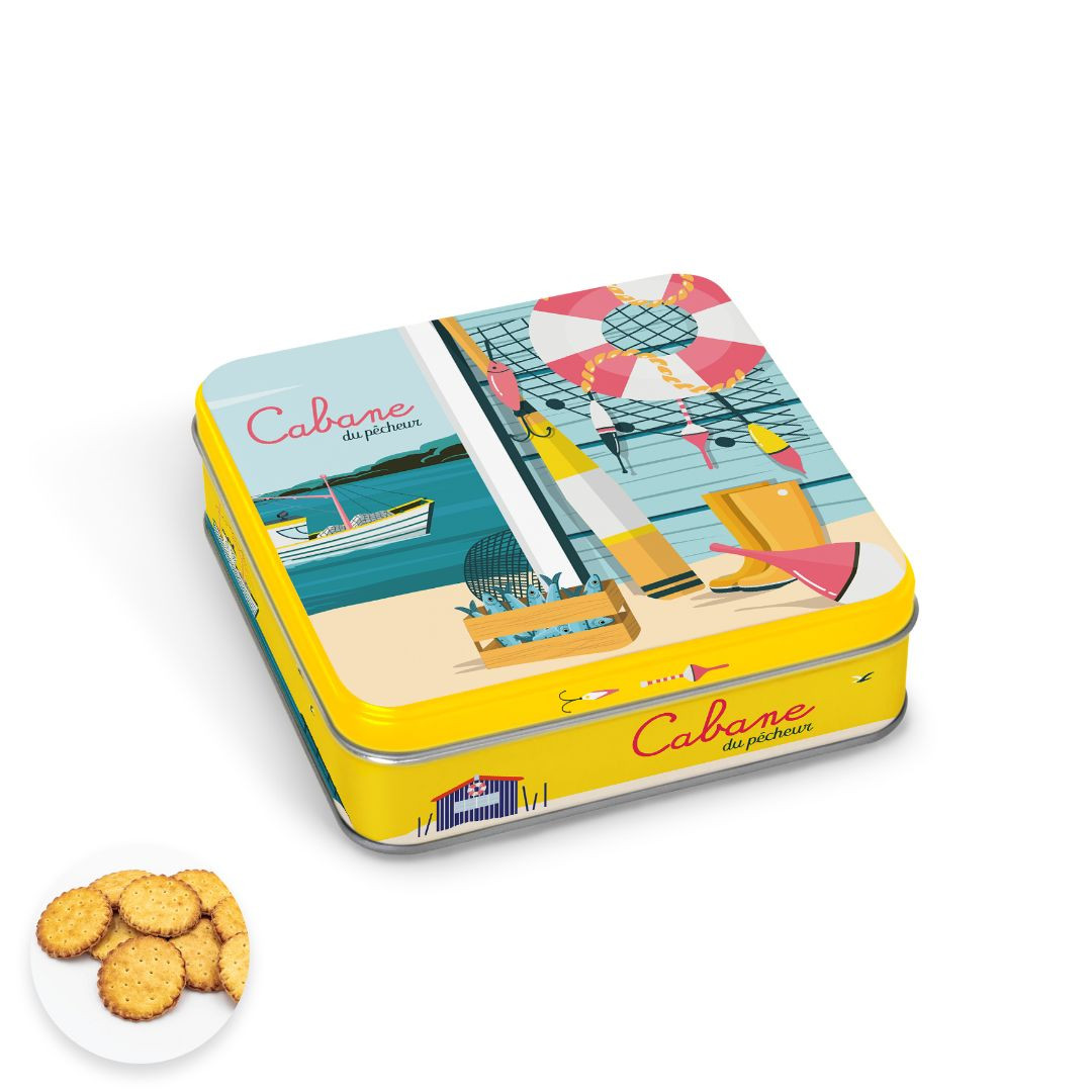 Achat Boite carrée Cabane du pêcheur biscuits pur beurre en ligne 1 