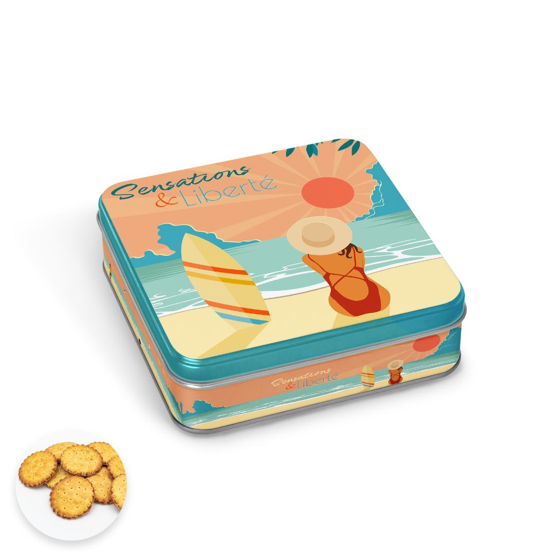 Achat Boite carrée Surfeuse biscuits pur beurre en ligne 1 