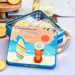 Boite carrée Surfeuse biscuits pur beurre