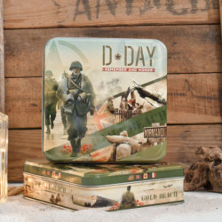 Boîte carrée D-DAY remember sablés normands
