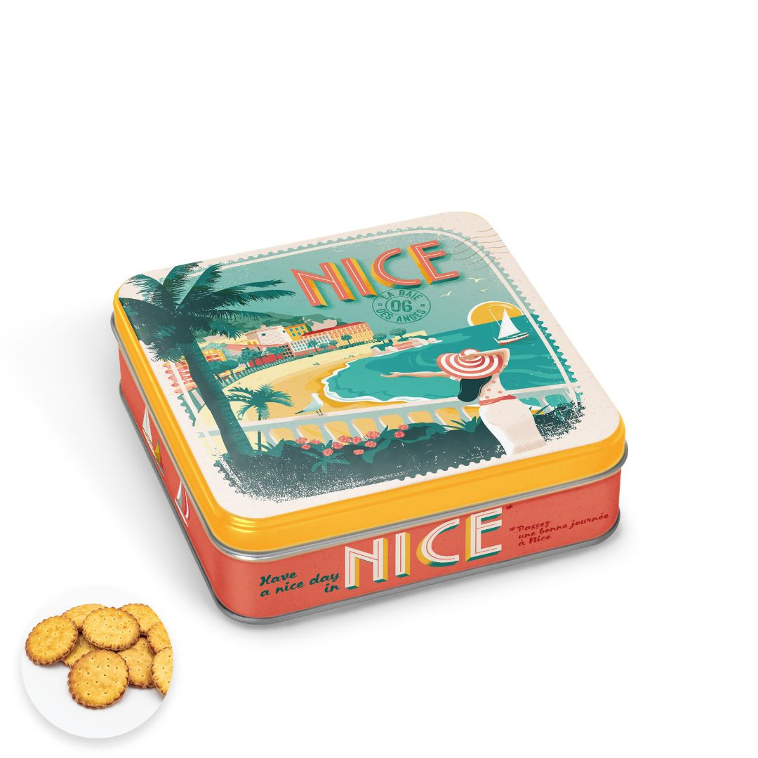 Achat Boîte carrée Nice baie des anges galettes nature en ligne 1 