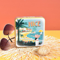 Boîte carrée Nice baie des anges galettes nature