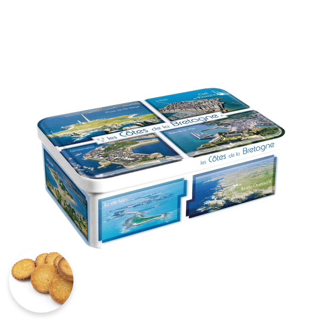Achat Boîte sucre les côtes de Bretagne assortiment breton palets et galettes en ligne 1 