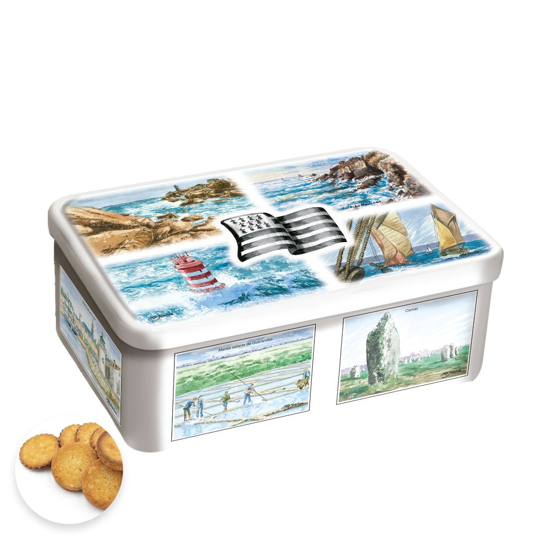 Achat Boîte sucre 10 vues Bretagne assortiment breton palets et galettes en ligne 1 