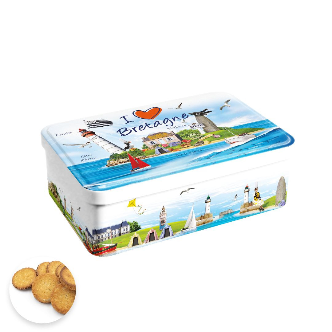 Achat Boîte sucre I love Bretagne assortiment breton palets et galettes en ligne 1 