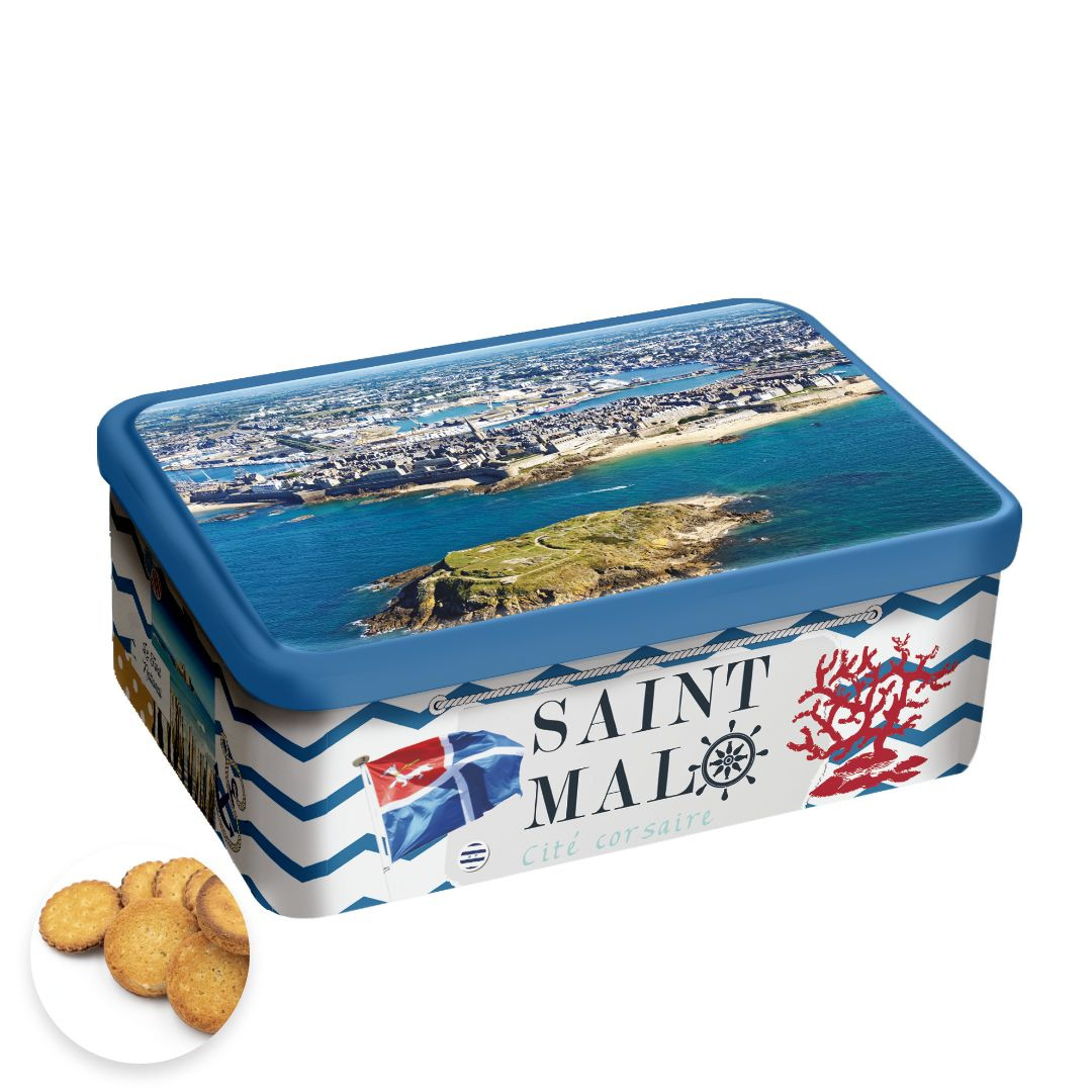 Achat Boîte sucre Saint-Malo Bretagne assortiment breton palets et galettes en ligne 1 