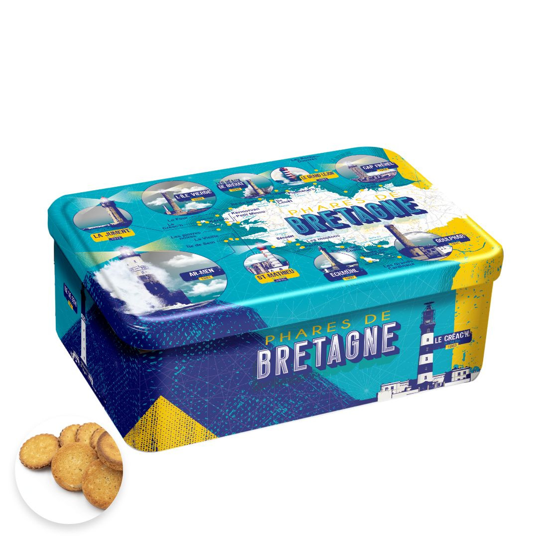 Achat Boîte sucre phares de Bretagne assortiment breton palets et galettes en ligne 1 