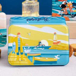 Boîte sucre port de pêche assortiment breton palets et galettes