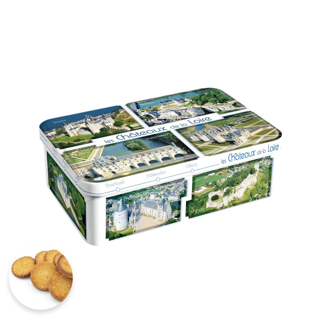 Achat Boîte sucre j'aime les châteaux de la Loire assortiment palets et galettes en ligne 1 