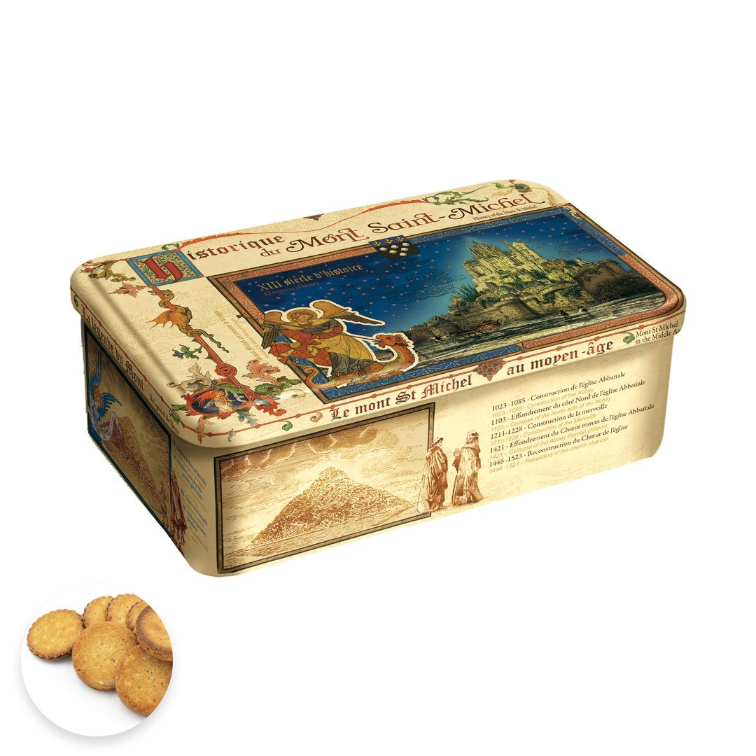 Achat Boîte sucre Mont-Saint-Michel historique assortiment palets et galettes en ligne 1 