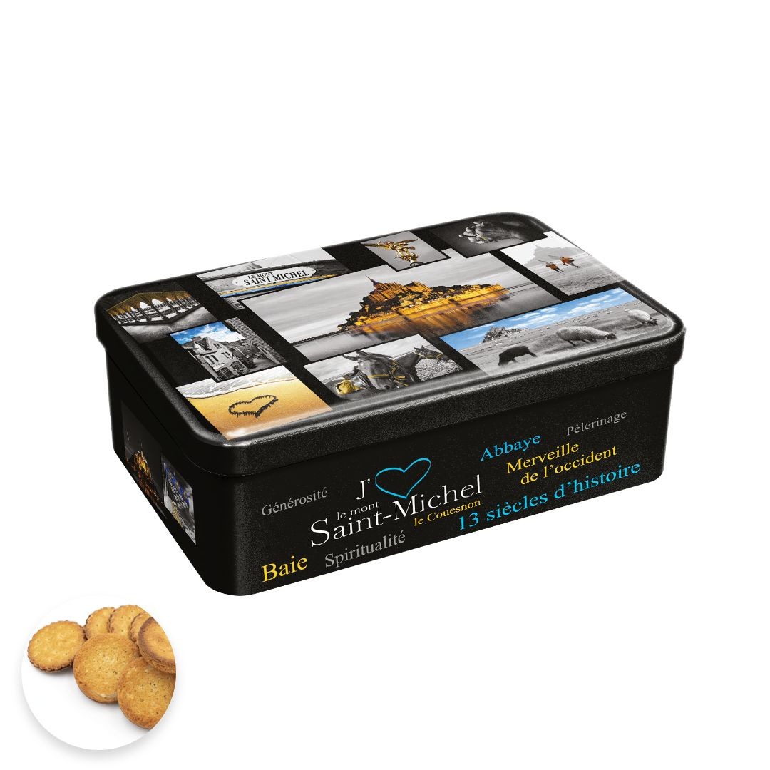 Achat Boîte sucre j'aime le Mont-Saint-Michel assortiment palets et galettes en ligne 1 