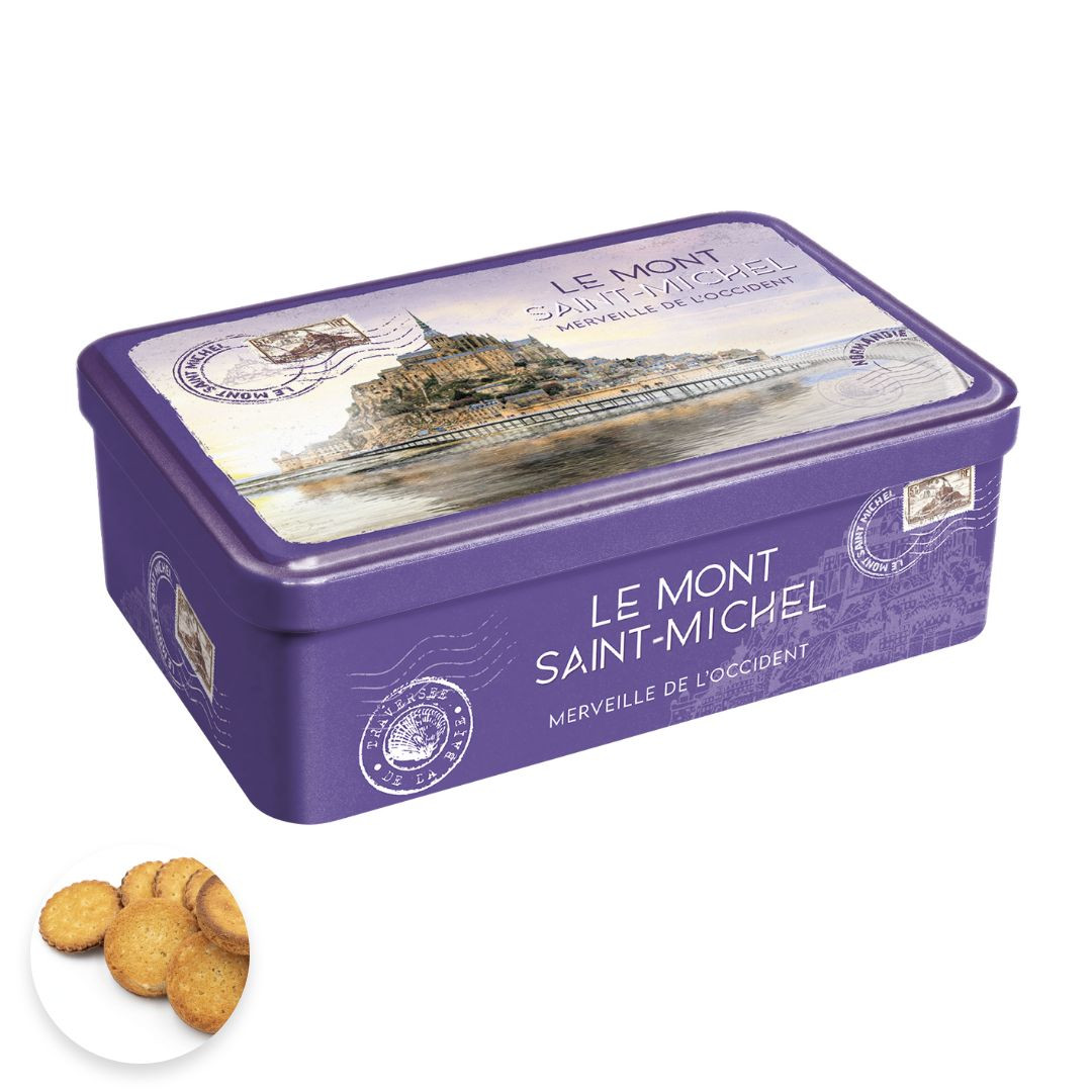 Achat Boîte sucre Mont-Saint-Michel merveille de l'occident assortiment palets et galettes en ligne 1 