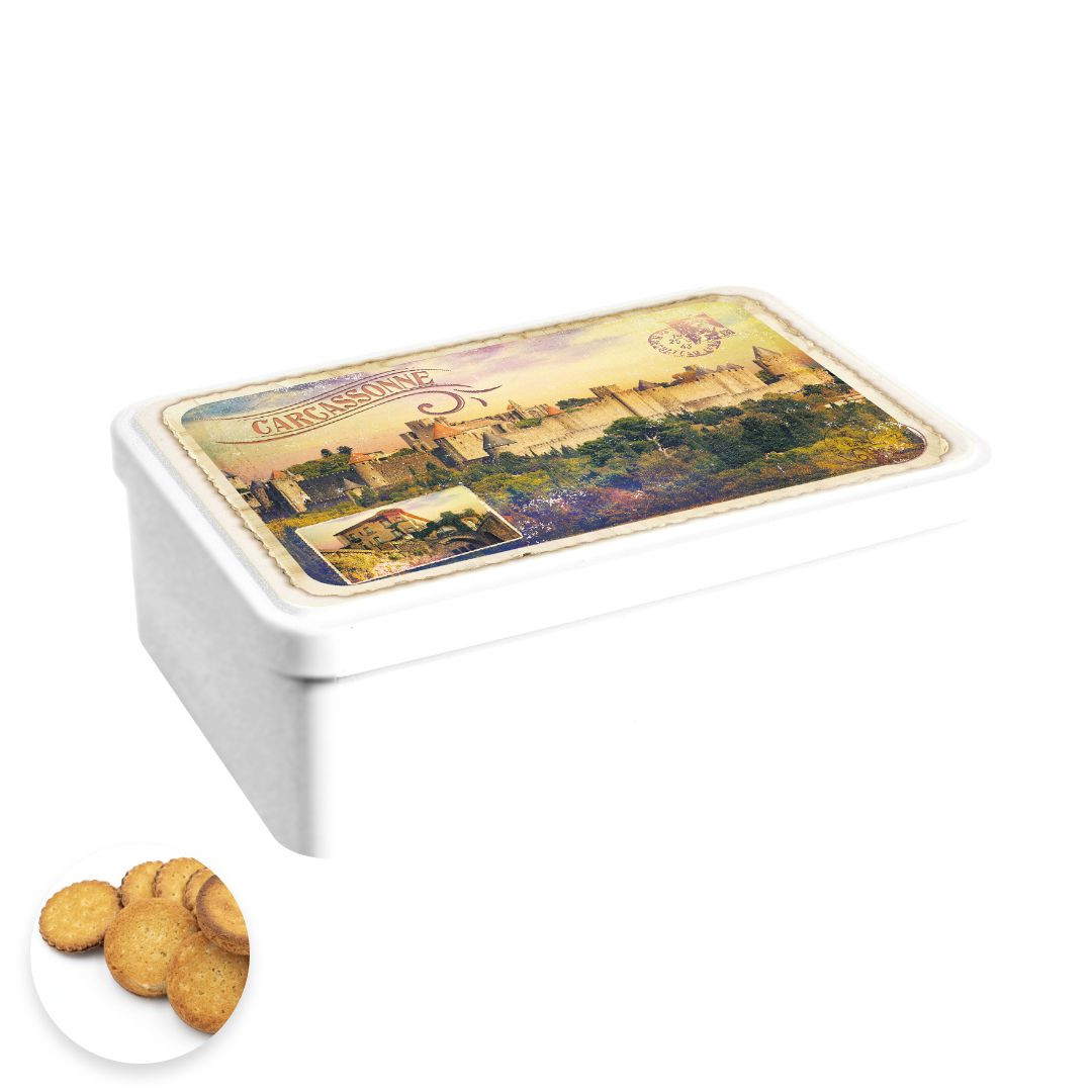 Achat Boîte sucre Carcassonne vintage assortiment palets et galettes en ligne 1 