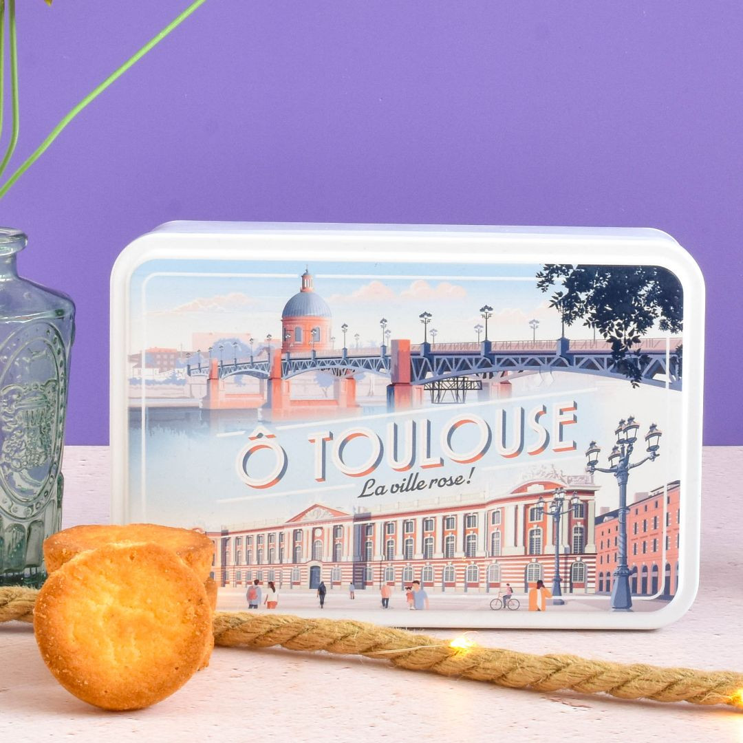 Achat Boîte sucre Toulouse la ville rose assortiment palets et galettes en ligne 3 