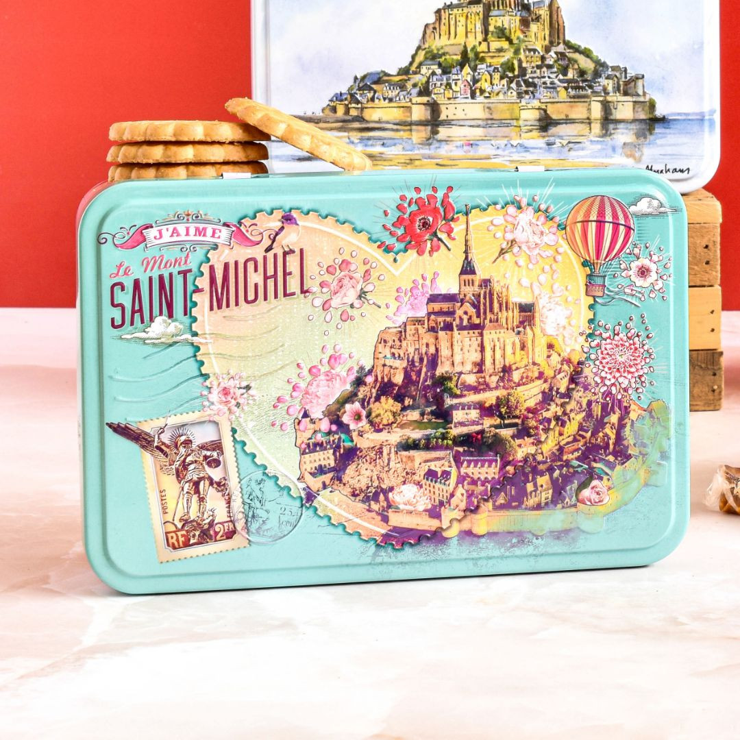 Achat Boîte sucre Mont-Saint-Michel romantique sablés normands en ligne 3 