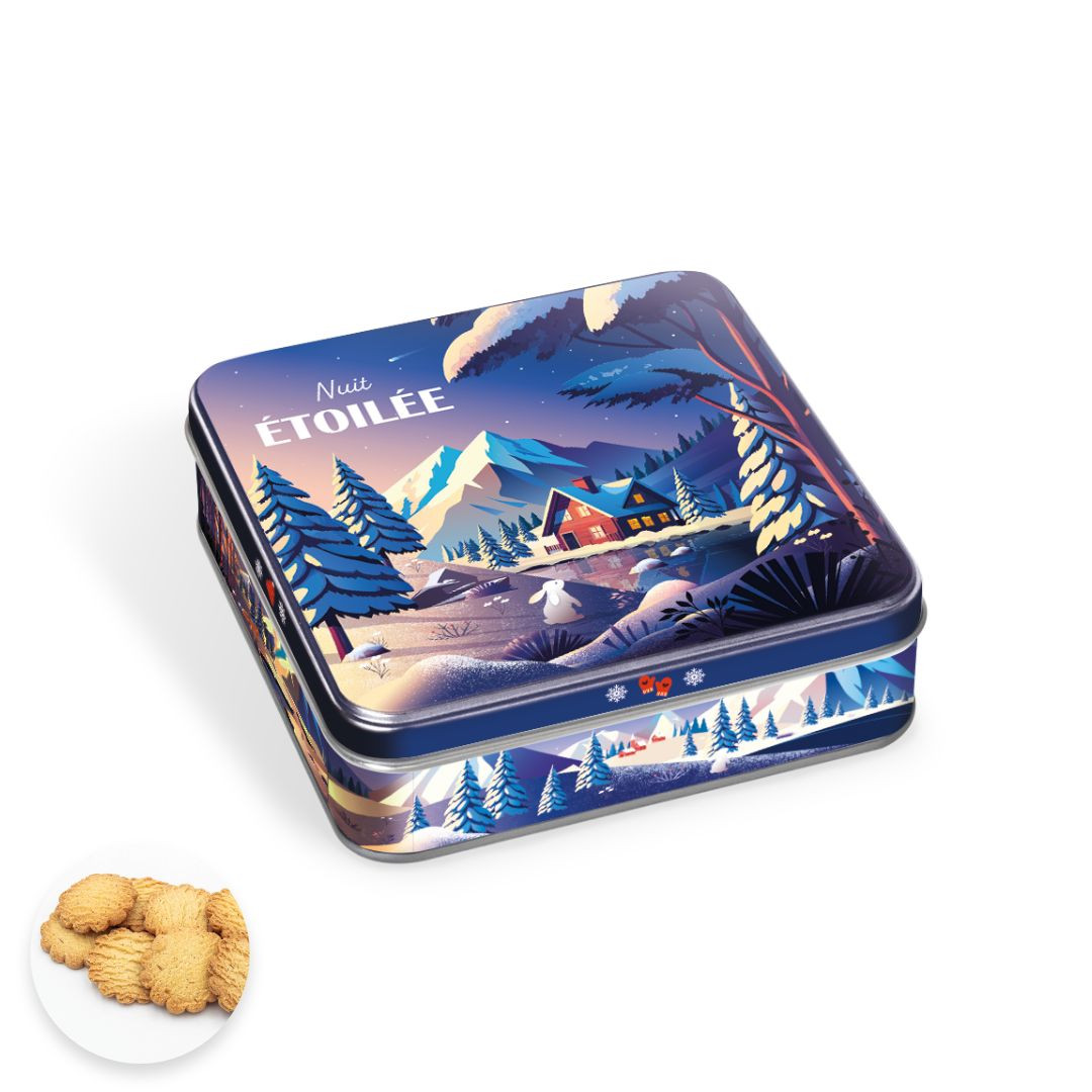 Achat Boîte carrée nuit étoilée sablés au beurre des Alpes en ligne 1 