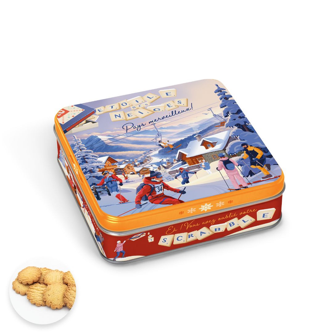 Achat Boîte carrée étoile des neiges sablés au beurre des Alpes en ligne 1 