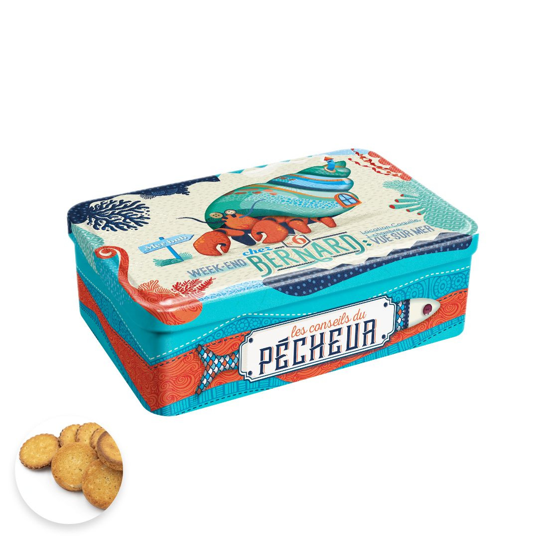 Achat Boîte sucre bernard l'hermite patchwork assortiment palets et galettes en ligne 1 