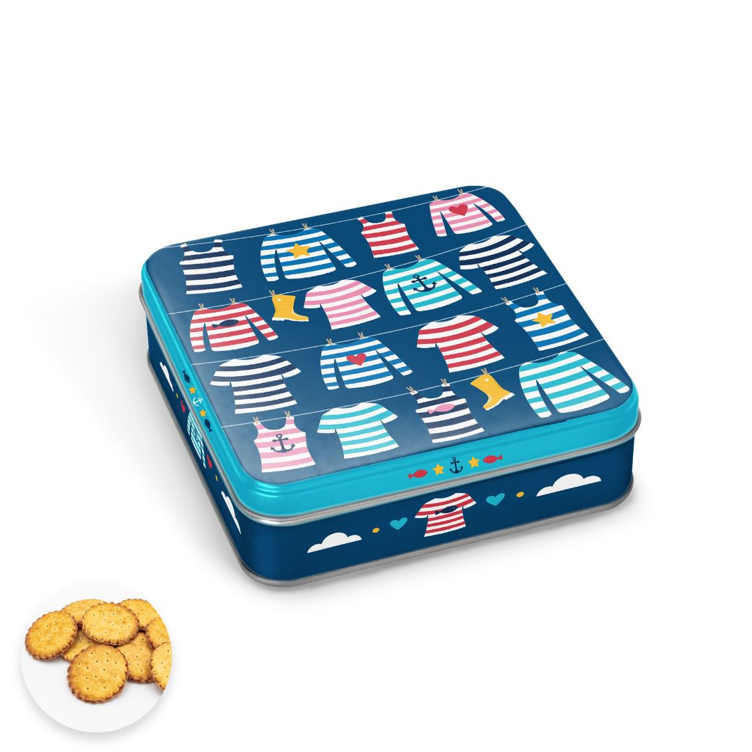 Achat Boite carrée marinières Lali biscuits pur beurre en ligne 1 