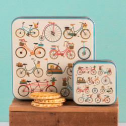 Boite carrée bicyclettes Lali biscuits pur beurre