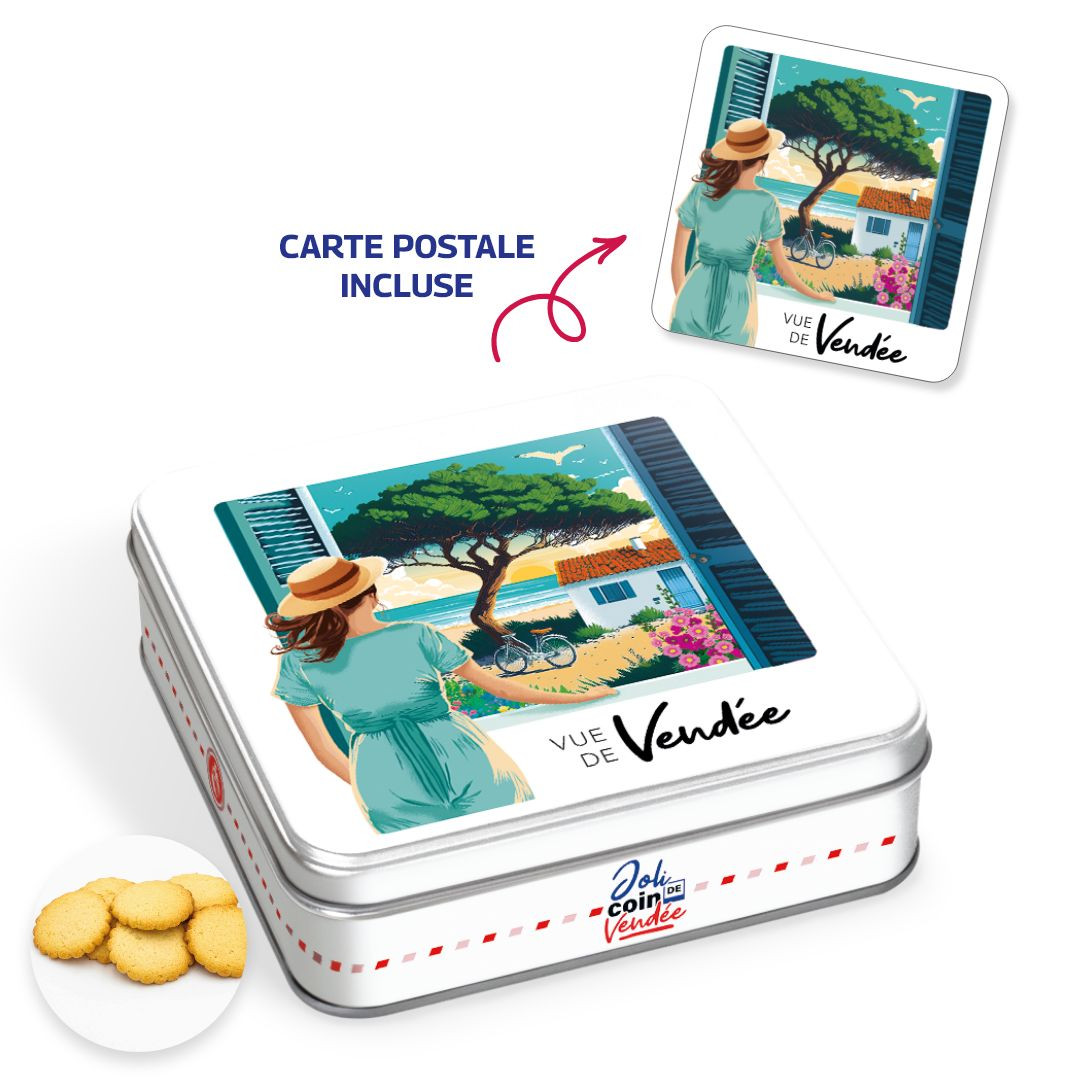 Achat Boîte carrée impression polaroid Vendée et sa carte postale galettes vendéennes en ligne 1 