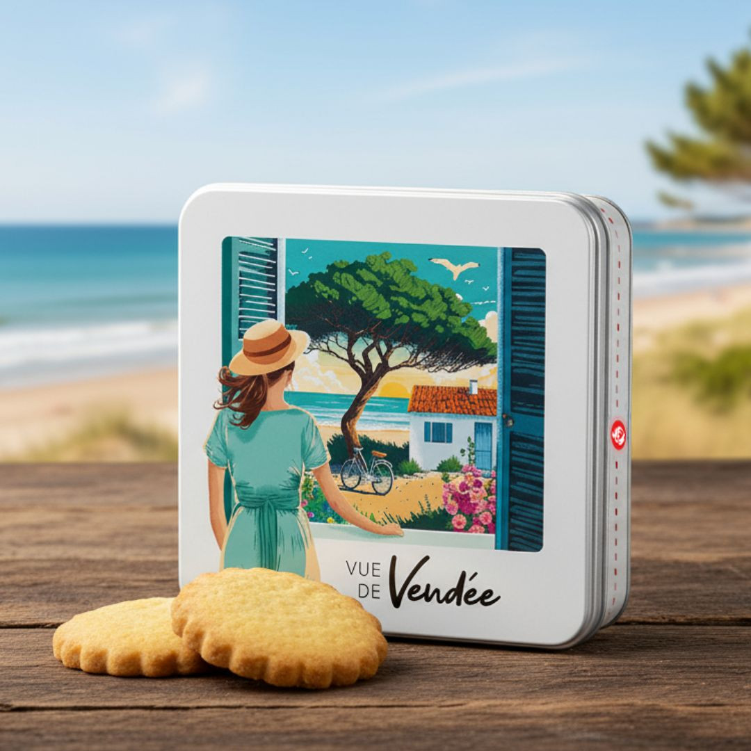 Achat Boîte carrée impression polaroid Vendée et sa carte postale galettes vendéennes en ligne 3 