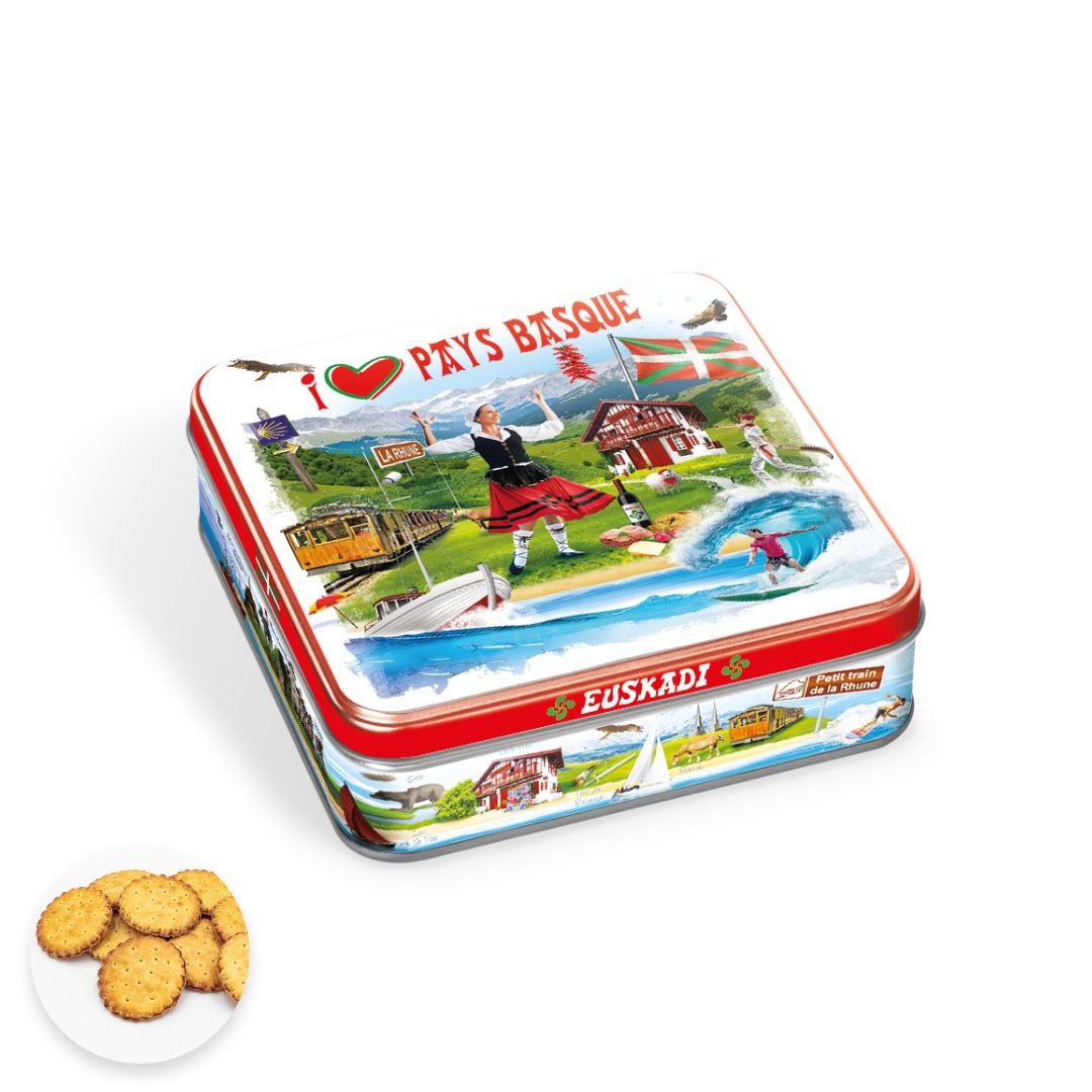 Achat Boite carrée maison basque galette nature à la fleur de sel en ligne 1 