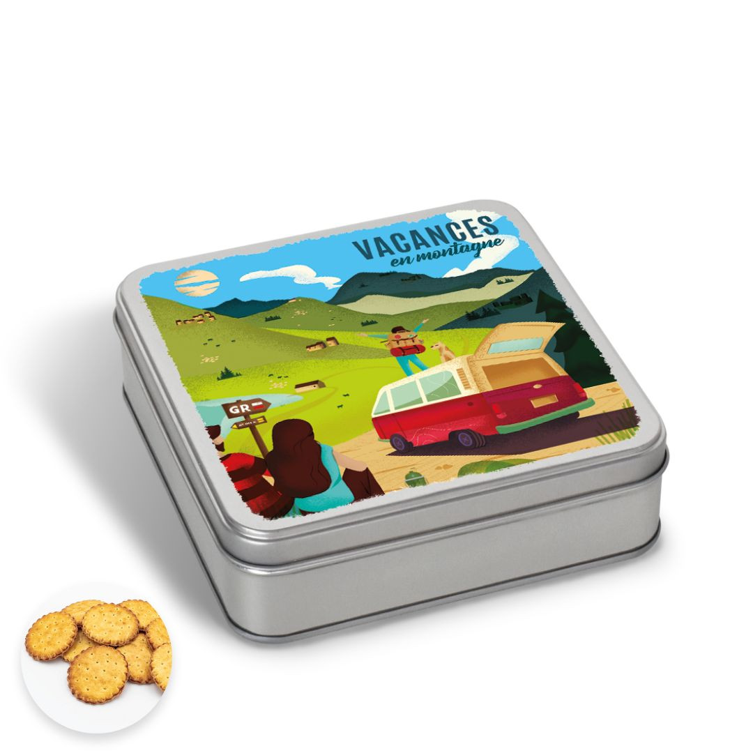 Achat Boîte carrée vacances en montagne galette pur beurre à la fleur de sel en ligne 1 