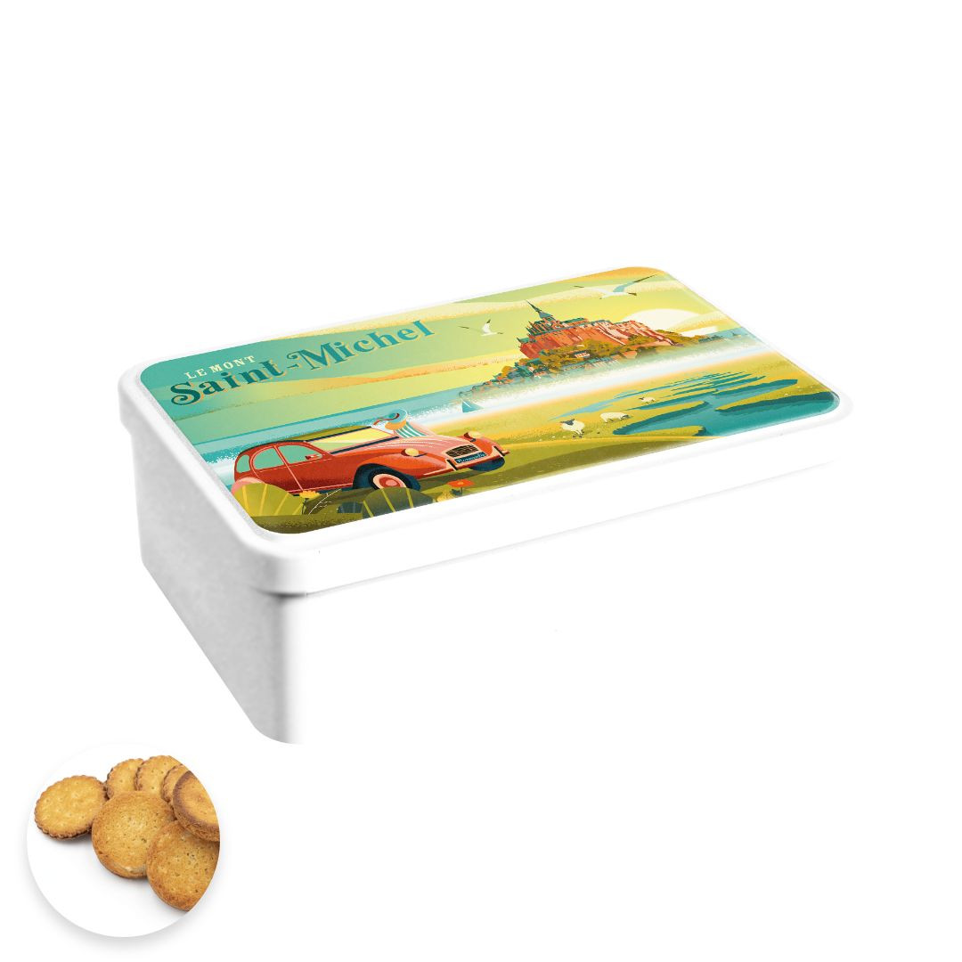 Achat Boîte sucre Mont-Saint-Michel assortiment palets et galettes en ligne 1 