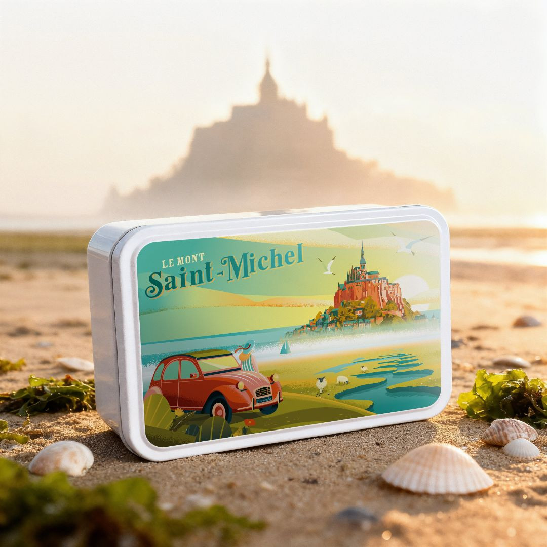 Achat Boîte sucre Mont-Saint-Michel assortiment palets et galettes en ligne 3 