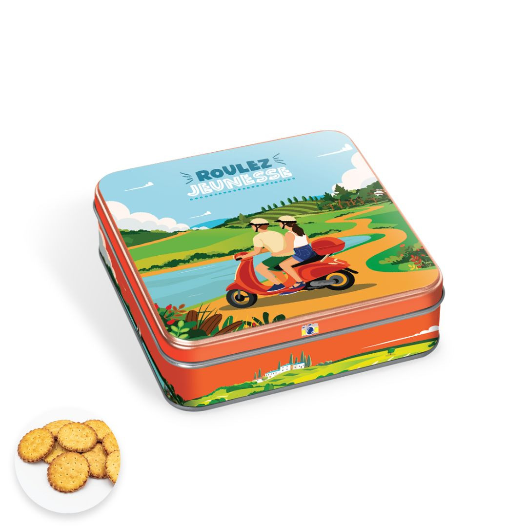 Achat Boîte carrée VESPA galettes pur beurre en ligne 1 