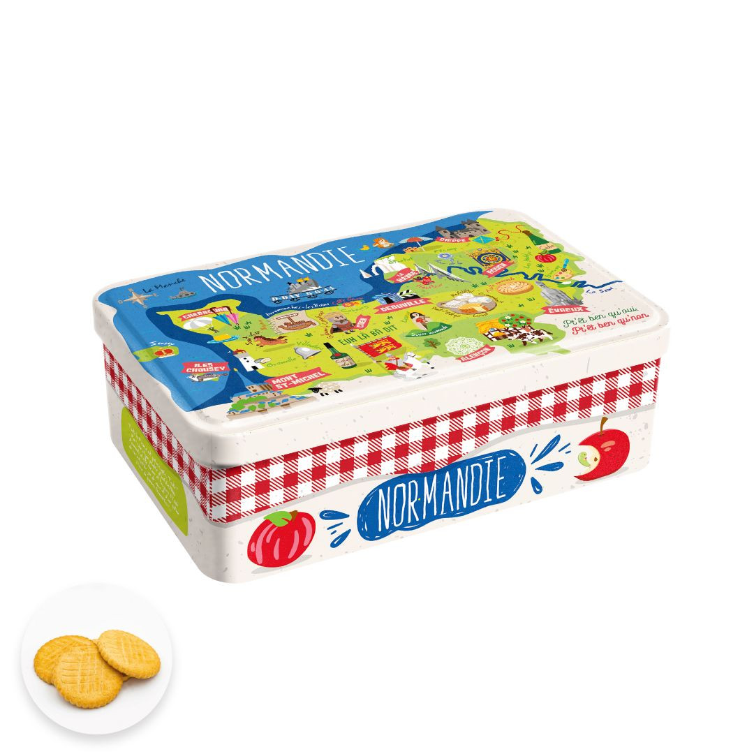 Achat Boite sucre carte de normandie sablés normands en ligne 1 