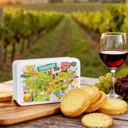 Boîte sucre Bourgogne-Franche-Comté assortiment palets et galettes