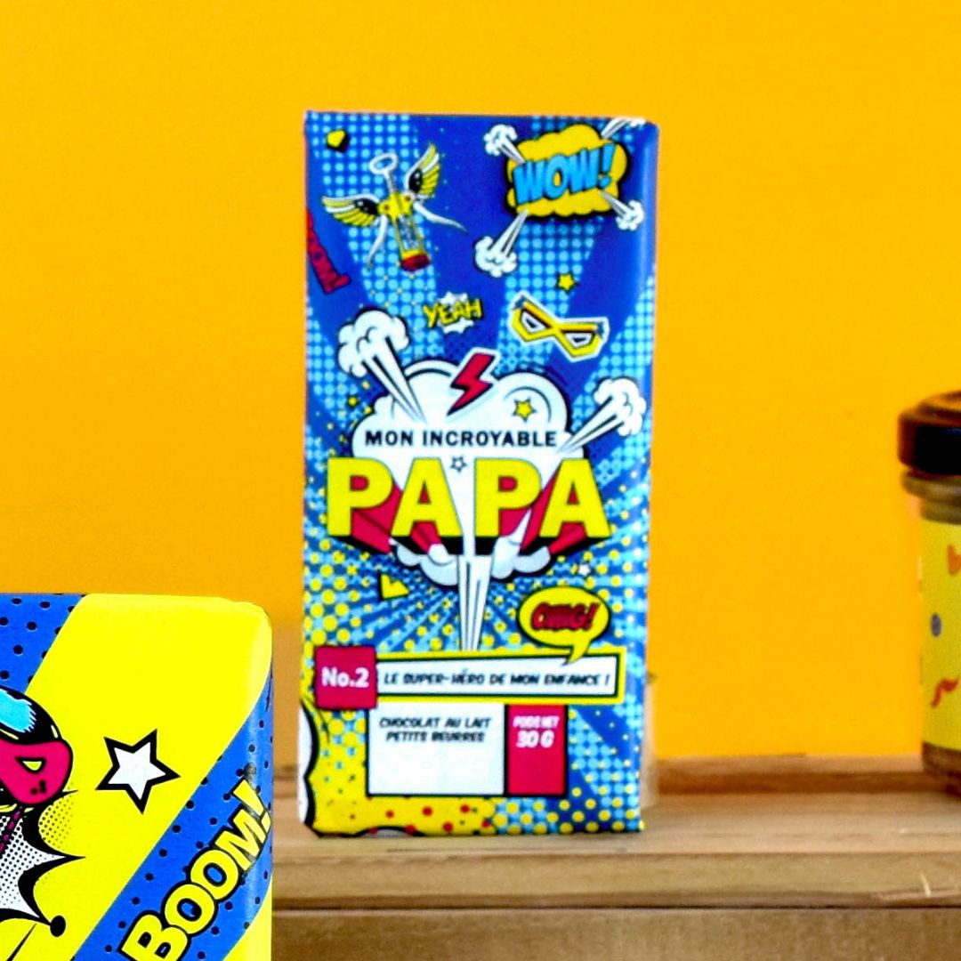 Achat Tablette Mon Incroyable Papa chocolat lait petits beurres en ligne 1 
