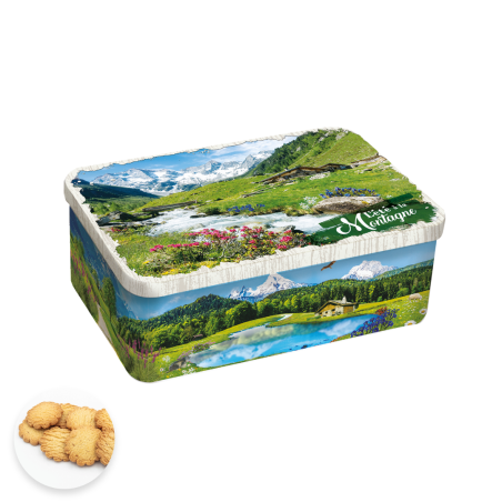 Boite sucre h60 l'été à la montagne sablés beurre alpes