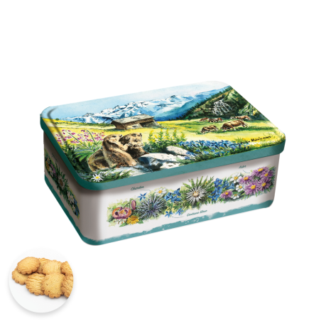 Boîte sucre collection montagne été sablés au beurre des Alpes