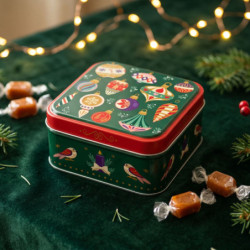Boîte savon décor suspensions de Noël caramels au beurre salé