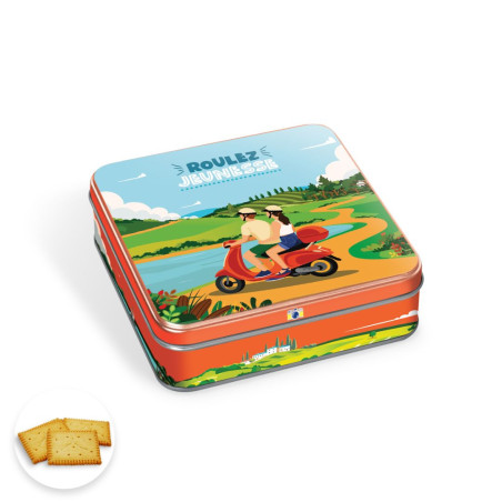 Boîte carrée VESPA biscuits pur beurre